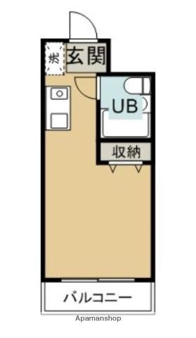 メゾン・ド・セレーブル(ワンルーム/2階)の間取り写真