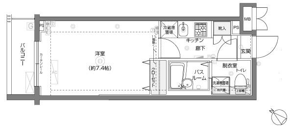 フェニックス横濱関内BAY MARKS 5階階 間取り