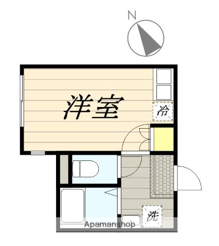 リーヴェルポート西横浜ソニア(ワンルーム/1階)の間取り写真