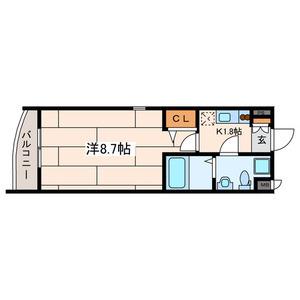 アートスペース横浜(1K/3階)の間取り写真