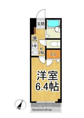 EMPRESS(1K/3階)の間取り写真