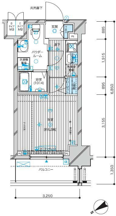 メインステージ蒲田VIエグザ 4階階 間取り