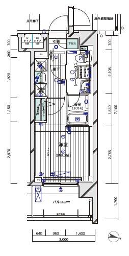 メインステージ川崎ウエスト 6階階 間取り