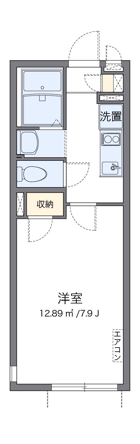 クレイノリズィエールⅡ(1K/2階)の間取り写真