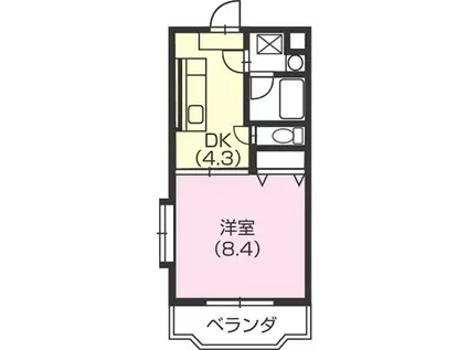 東海道本線 早川駅 徒歩13分 3階建 築18年(1K/3階)の間取り写真