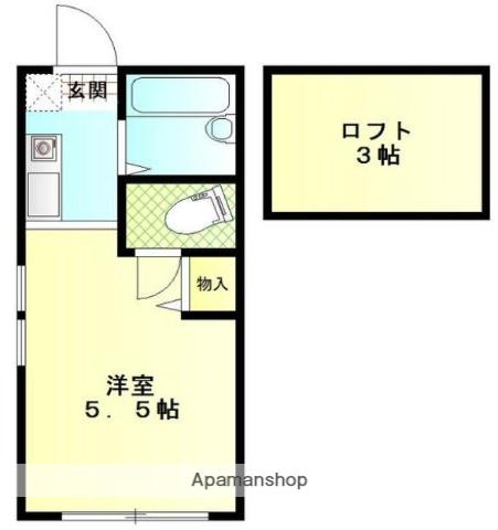 センチュリー21・タマアパート(1K/1階)の間取り写真