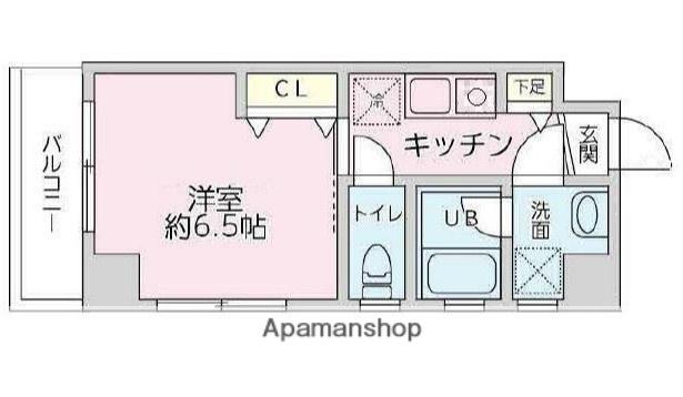 KIK浅田(1K/4階)の間取り写真
