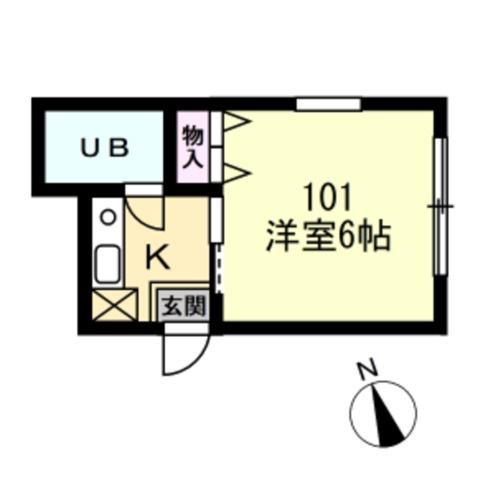 ドルフ鶴巻NO14(1K/1階)の間取り写真