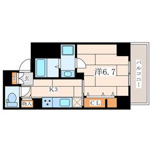 アムール香川(1K/3階)の間取り写真