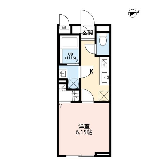 リコルテ湘南(1K/1階)の間取り写真