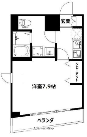 ラベール横濱(1K/6階)の間取り写真