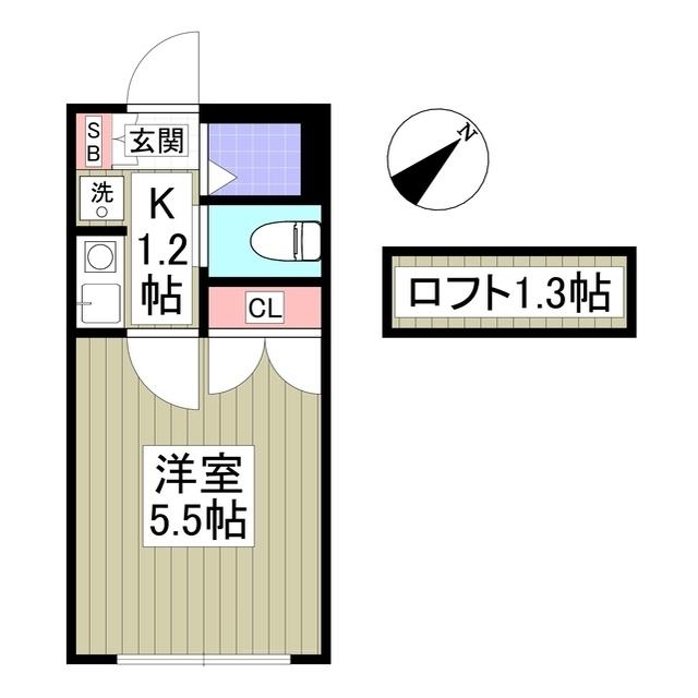 ジュネパレス平塚10 2階階 間取り
