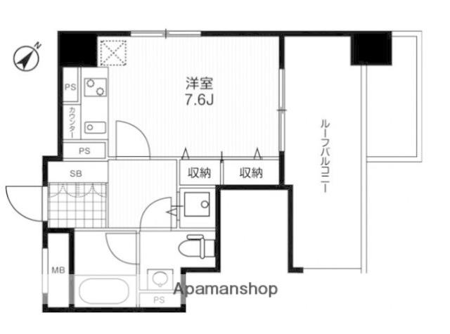 アーバンフラッツ町田(ワンルーム/8階)の間取り写真