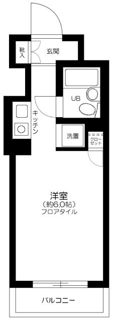ビッグヴァン二俣川ホームズ(ワンルーム/2階)の間取り写真