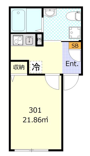 COMFORT追浜(1K/3階)の間取り写真