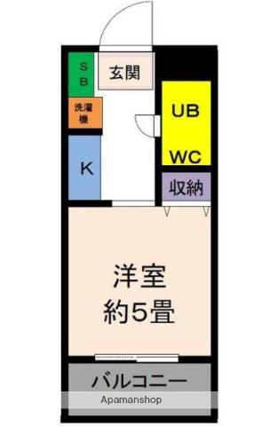 ダイアパレス上永谷(1K/4階)の間取り写真