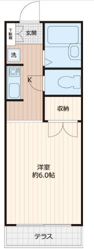 シティコープ産友(1K/1階)の間取り写真