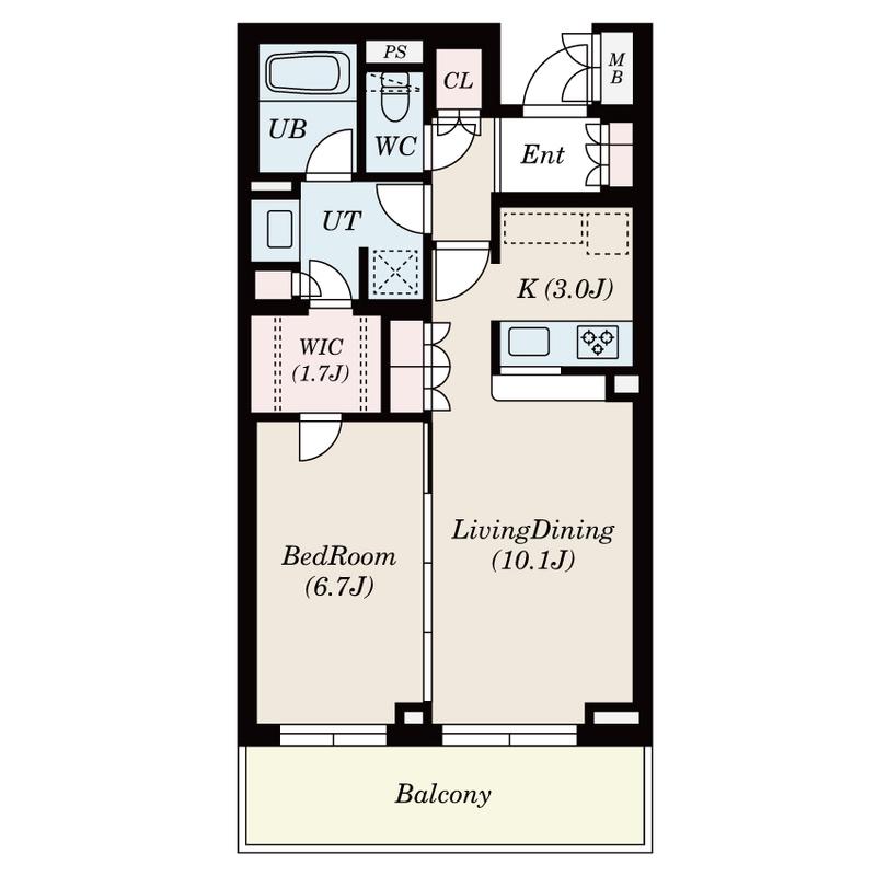 S-FORT横浜青葉台(1LDK/3階)の間取り写真