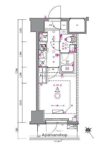 AZEST関内(1K/11階)の間取り写真