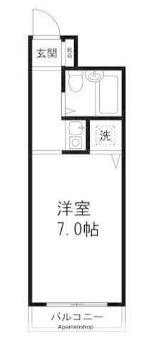 ウィルオリンピア金沢八景(1K/1階)の間取り写真