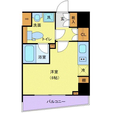 プレール・ドゥーク横濱紅葉坂(ワンルーム/5階)の間取り写真