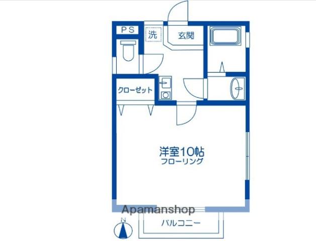 エクシード(1K/2階)の間取り写真