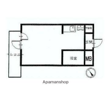 フレンドポート磯子第一(ワンルーム/2階)の間取り写真