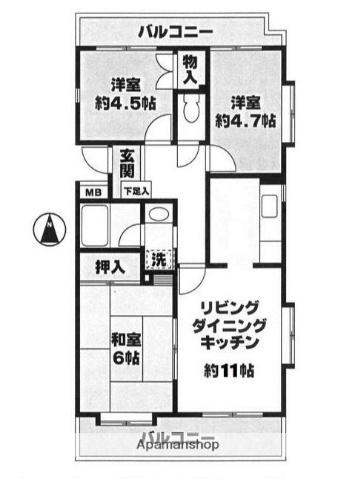 辻堂ガーデンタウン 1階階 間取り