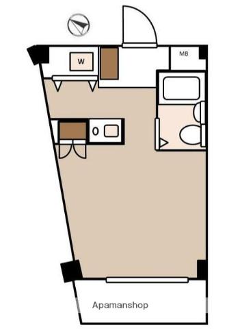 ダイアパレス三ツ沢公園東館(ワンルーム/3階)の間取り写真