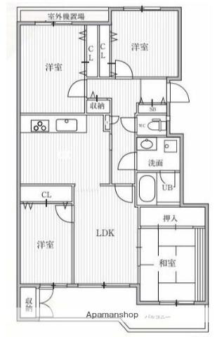 TSGARDEN横浜反町(4LDK/4階)の間取り写真