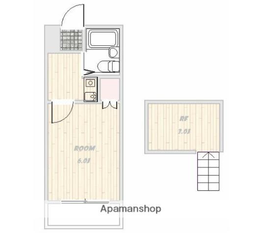 菊名ドーム(1K/1階)の間取り写真