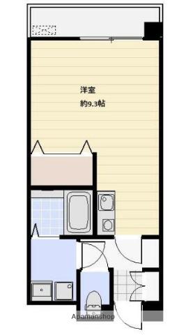 レジデント富士見(ワンルーム/2階)の間取り写真