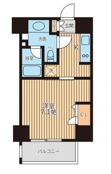レジディア新横浜(1K/4階)の間取り写真