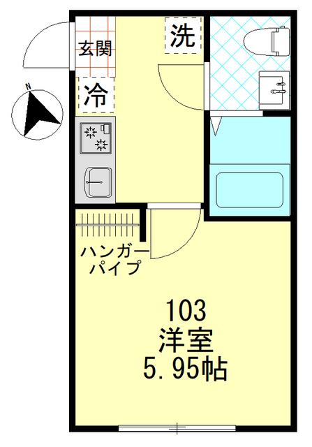 バーン・サヌーク杉田 1階階 間取り