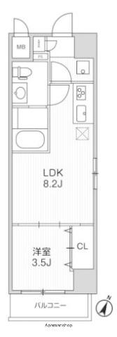 ROOTS YOKOHAMA YOSHINOCHO(1LDK/3階)の間取り写真