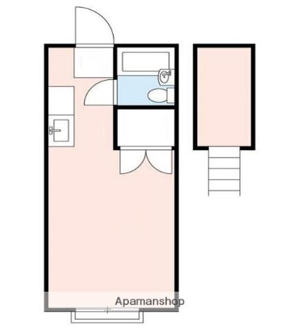 コーポカワバタ(ワンルーム/2階)の間取り写真
