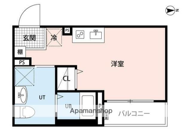 レガーロ西谷(ワンルーム/1階)の間取り写真