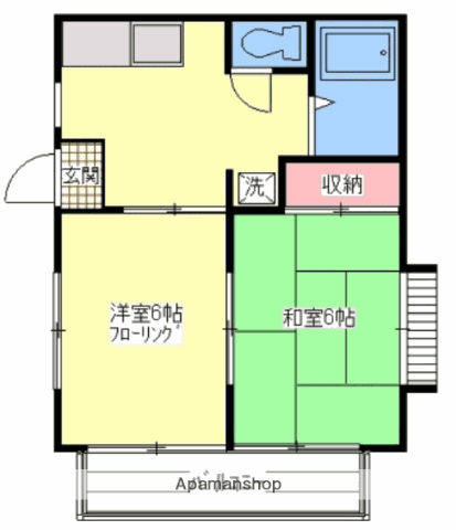 大塚ハイツA(2DK/2階)の間取り写真