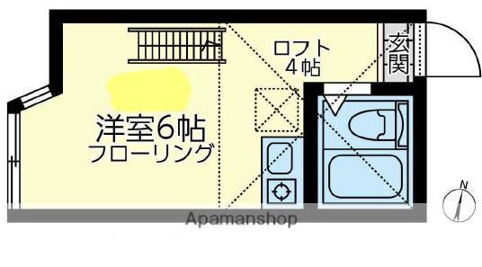 ユナイト根岸ヘルマン・ヘッセ(ワンルーム/1階)の間取り写真