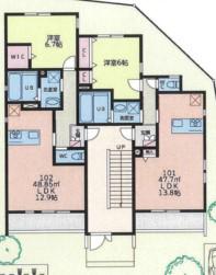 HANAMIZUKI(1LDK/1階)の間取り写真