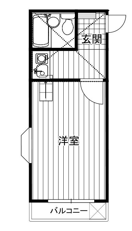 オッコーララ弘明寺(1K/2階)の間取り写真