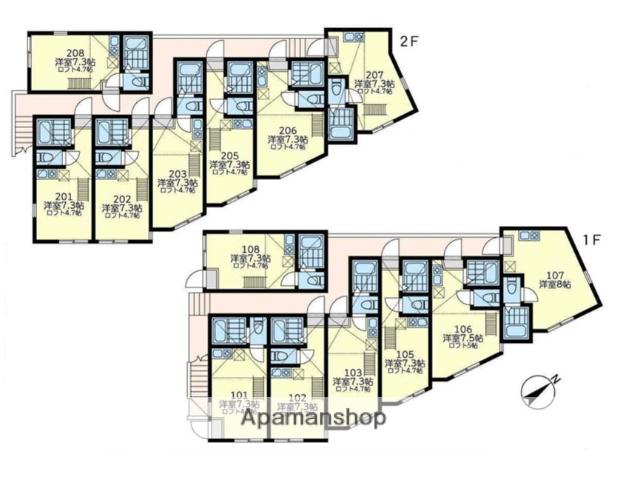 ユナイト六浦セグラーテ(ワンルーム/1階)の間取り写真
