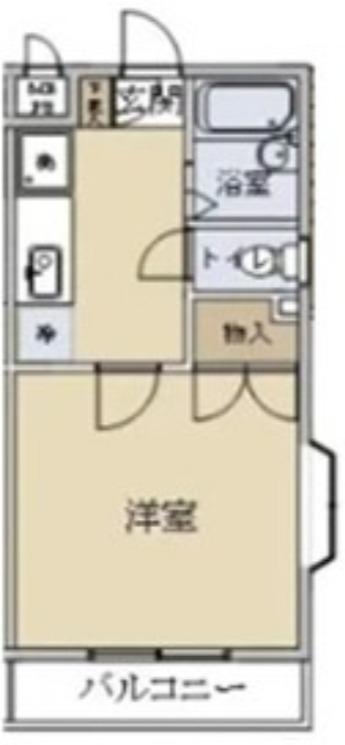 クロノス淵野辺イースト(1K/3階)の間取り写真