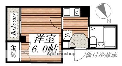 ヒルズガーデン東雪谷(1K/3階)の間取り写真