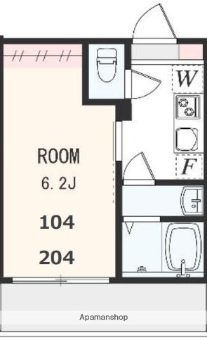 アザーレ・パッシオ中央林間(1K/1階)の間取り写真