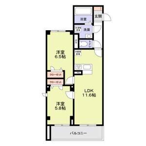 LAPIN湘南(2LDK/3階)の間取り写真