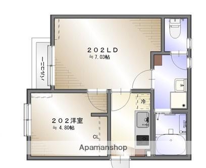 COAST TERRACE桜山(1LDK/2階)の間取り写真