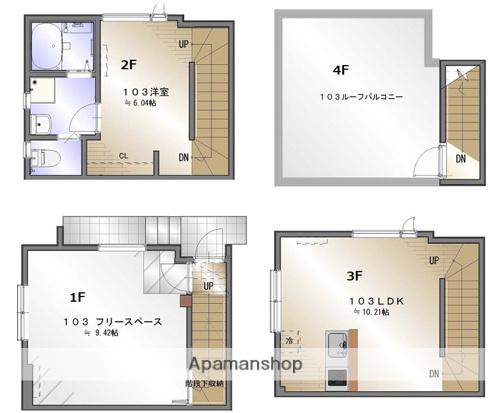 COAST TERRACE桜山(2LDK/1階)の間取り写真