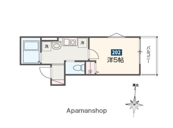 MST相武台前(1K/2階)の間取り写真