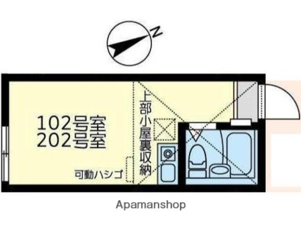 ブルーミー川崎(ワンルーム/1階)の間取り写真